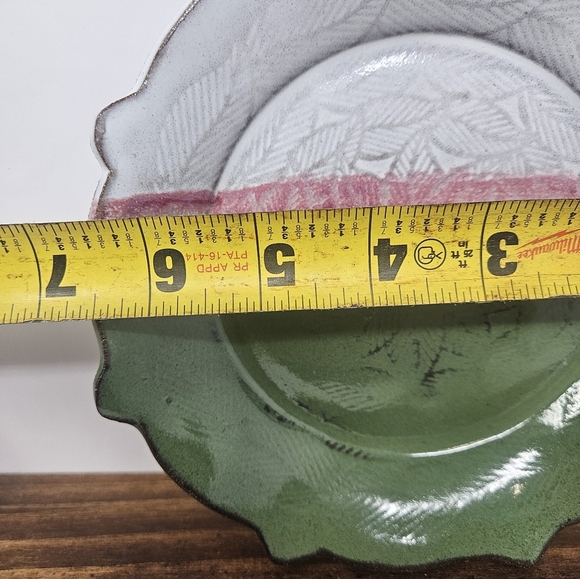 Hand made 7 Inch glazed clay plate - Picture 4 of 5